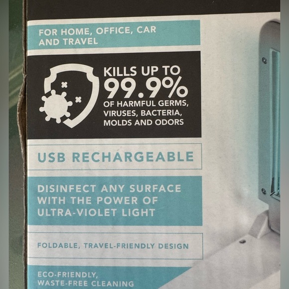 LIGHTSWEEP Portable UV-C Sanitizing Wand-zoom in for all the details! Chargeable - Picture 2 of 7